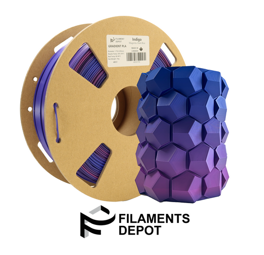 Filaments Depot Gradient PLA - Indigo (Magenta-Dark Blue)